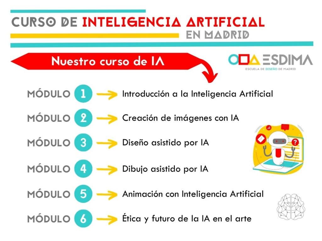 Curso de IA Online y en Madrid - infografía